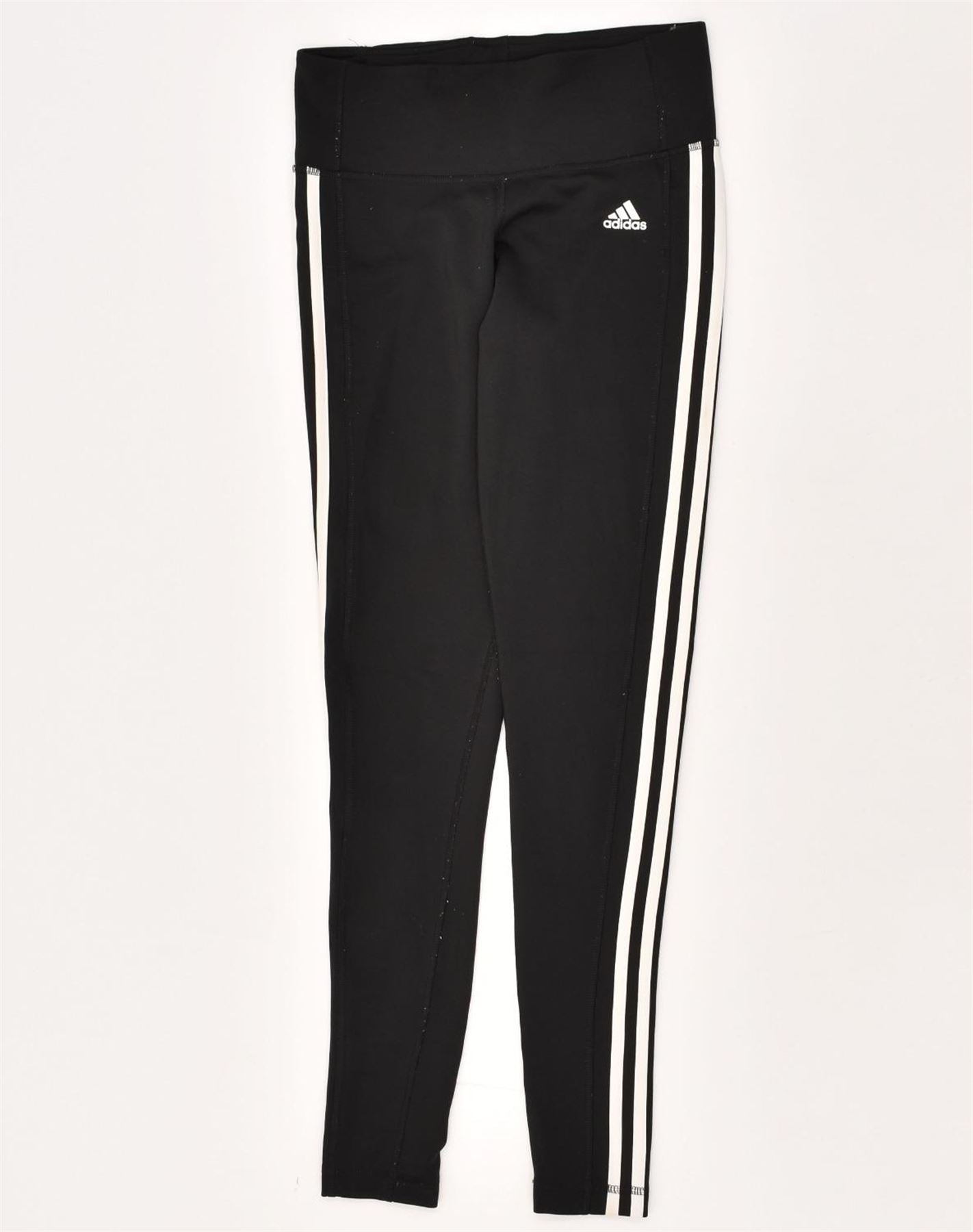 ADIDAS Womens Climalite Leggings UK 8-10 Small Black Polyester, Vintage &  Second-Hand Clothing Online