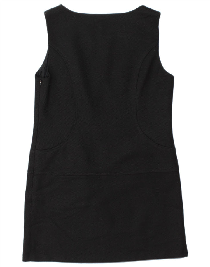 Benetton Womens Sleeveless Shift Dress UK 12 Medium Black Wool
