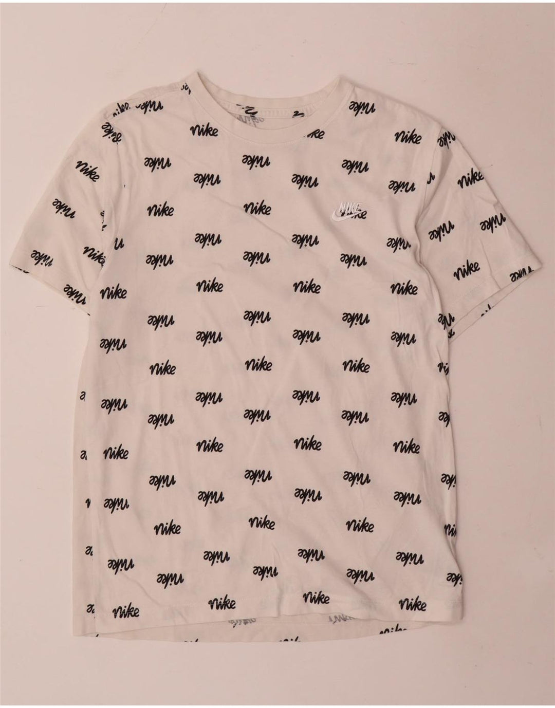 Nike Mens Graphic T-Shirt Top Medium White Cotton