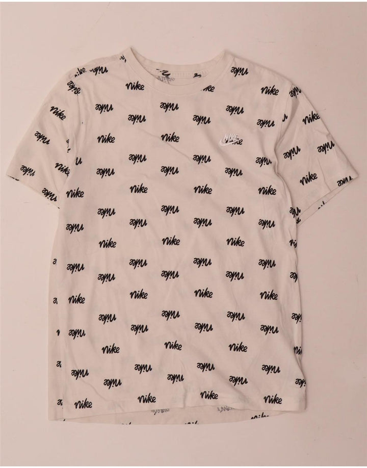 Nike Mens Graphic T-Shirt Top Medium White Cotton