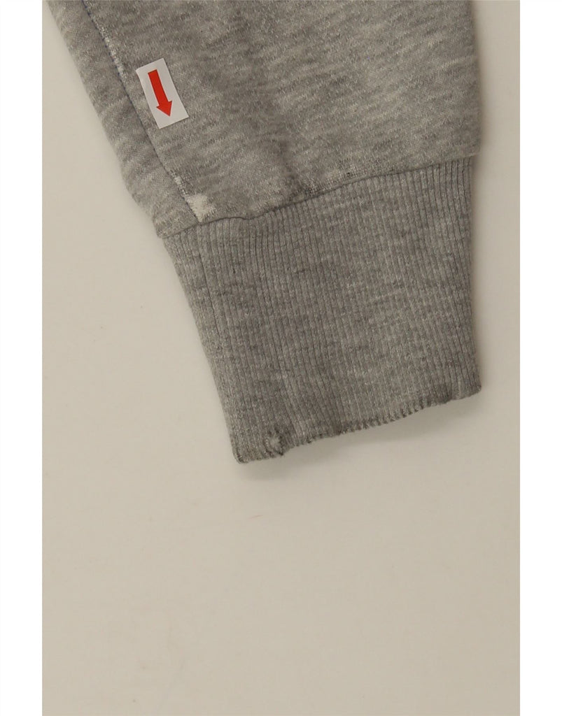 ADIDAS Womens Zip Hoodie Sweater UK 10 Small Grey Cotton Vintage Adidas and Second-Hand Adidas from Messina Hembry 