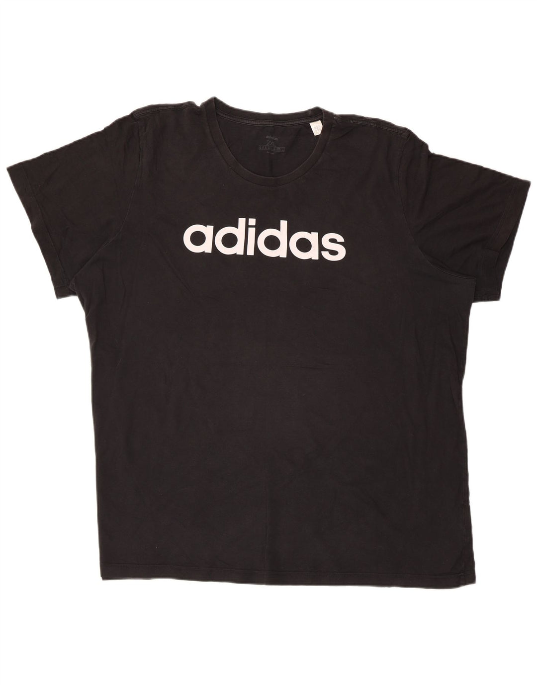 Adidas Mens Graphic T-Shirt Top 2XL Black Cotton