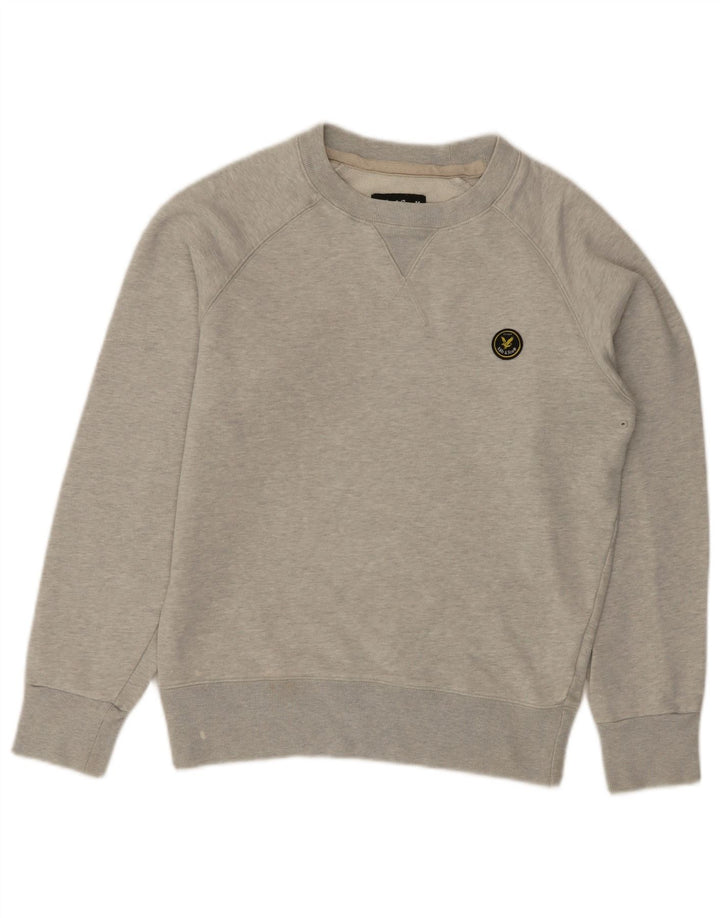 LYLE & SCOTT Mens Sweatshirt Jumper Small Grey Cotton