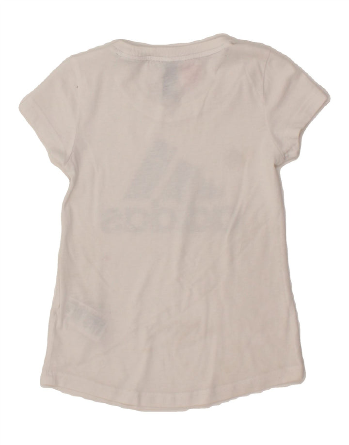 ADIDAS Boys Graphic T-Shirt Top 8-9 Years White Cotton Vintage Adidas and Second-Hand Adidas from Messina Hembry 