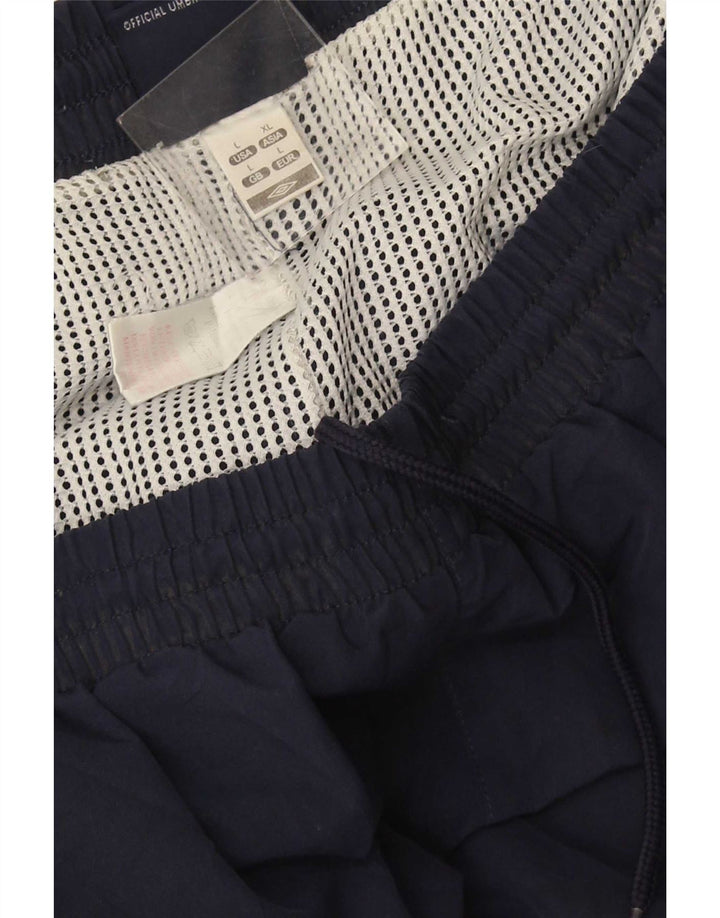 Umbro Mens Tracksuit Trousers Joggers Large Navy Blue Polyester