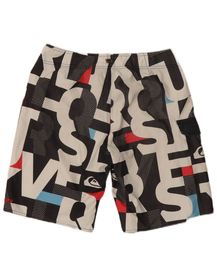 Quiksilver Mens Graphic Swimming Shorts Medium Black Polyester