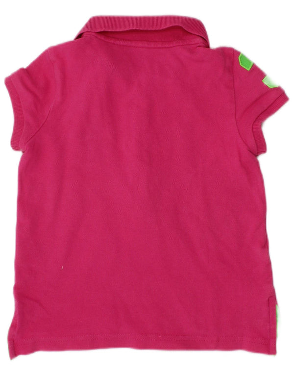 RALPH LAUREN Baby Girls Graphic Polo Shirt 18-24 Months Pink Cotton