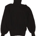 Zara Womens Roll Neck Jumper Sweater UK 10 Small Black Lyocell