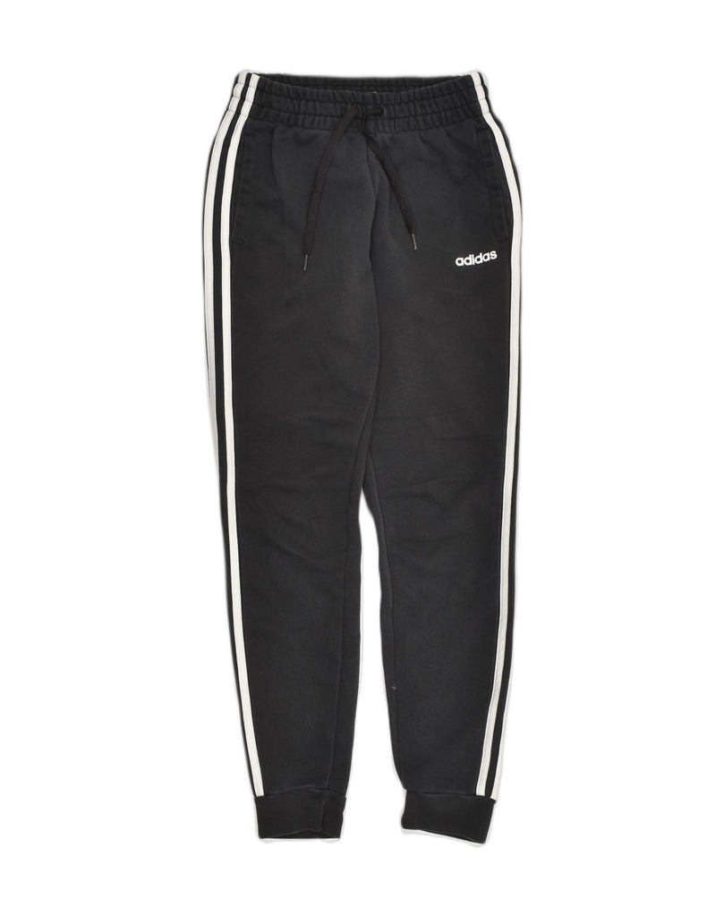 ADIDAS Womens Tracksuit Trousers Joggers UK 6 XS Black Cotton | Vintage Adidas | Thrift | Second-Hand Adidas | Used Clothing | Messina Hembry 