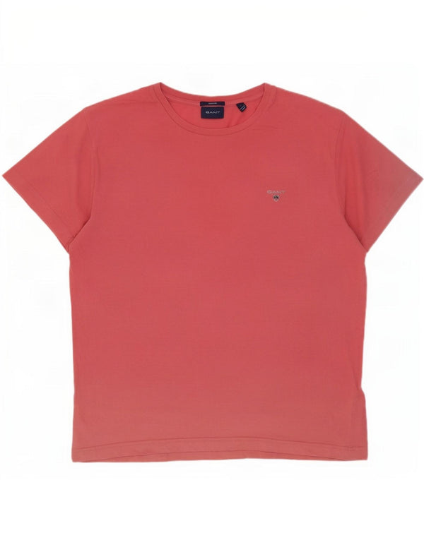 Gant Mens Regular T-Shirt Top Large Pink Cotton