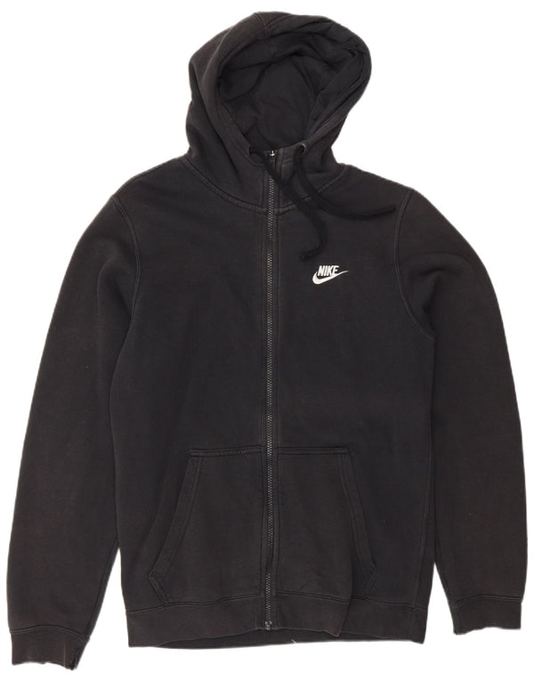 Nike Mens Zip Hoodie Sweater Small Black Cotton