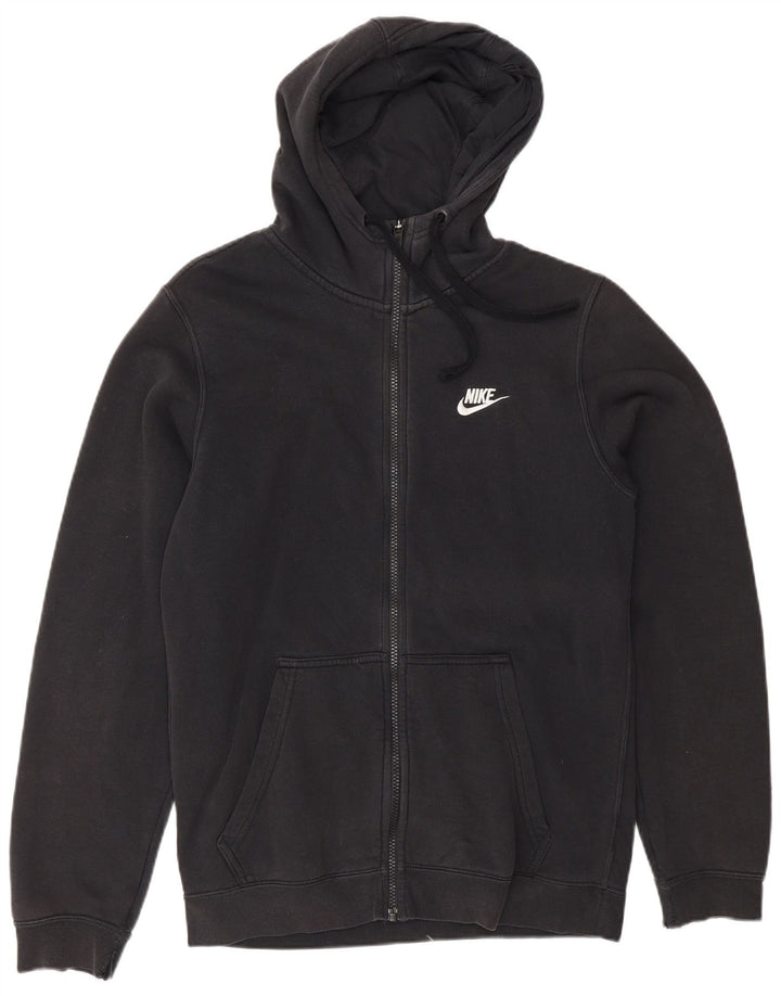 Nike Mens Zip Hoodie Sweater Small Black Cotton