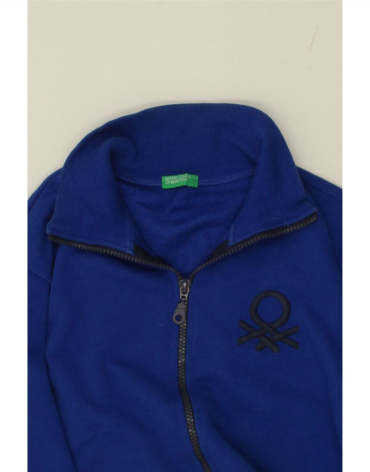 BENETTON Boys Tracksuit Top Jacket 13-14 Years 3XL Blue Cotton Vintage Benetton and Second-Hand Benetton from Messina Hembry 