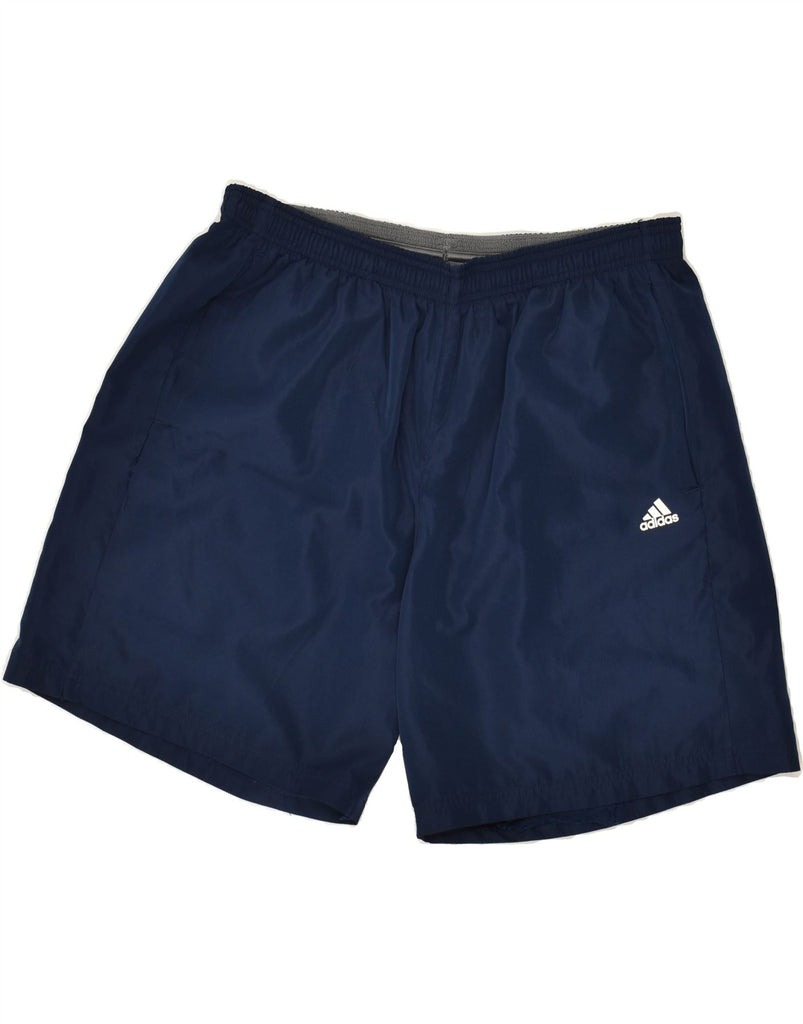 ADIDAS Mens Sport Shorts XL Navy Blue Polyester | Vintage Adidas | Thrift | Second-Hand Adidas | Used Clothing | Messina Hembry 