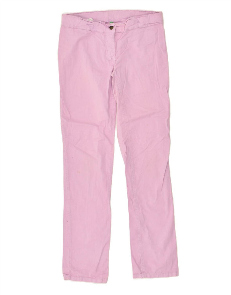 BENETTON Girls Straight Casual Trousers 10-11 Years XL W24 L24  Pink | Vintage Benetton | Thrift | Second-Hand Benetton | Used Clothing | Messina Hembry 