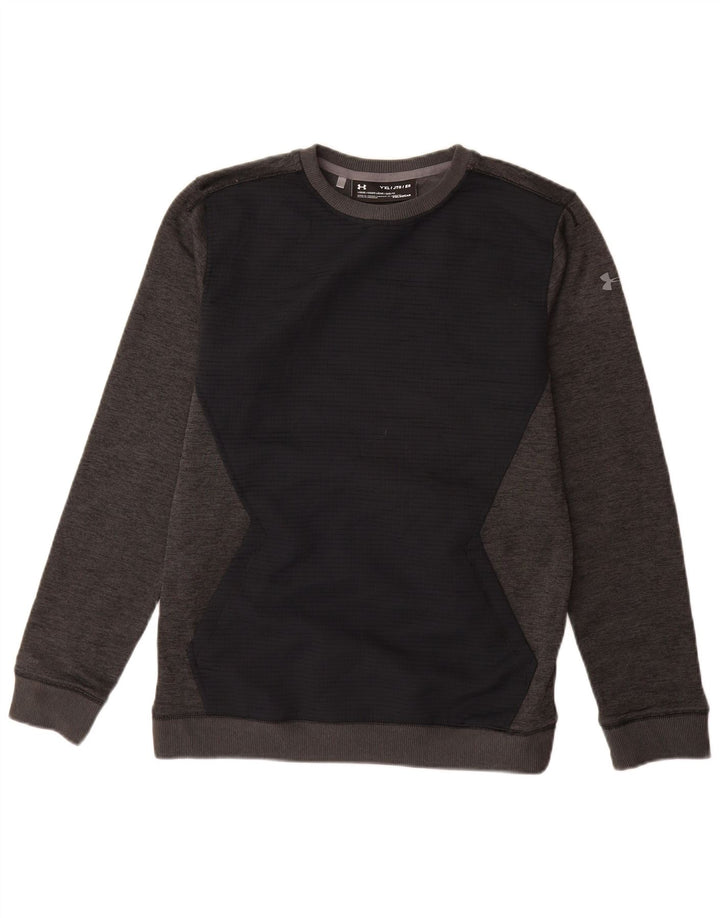 UNDER ARMOUR Boys Cold Gear Sweatshirt Jumper 13-14 Years XL  Grey