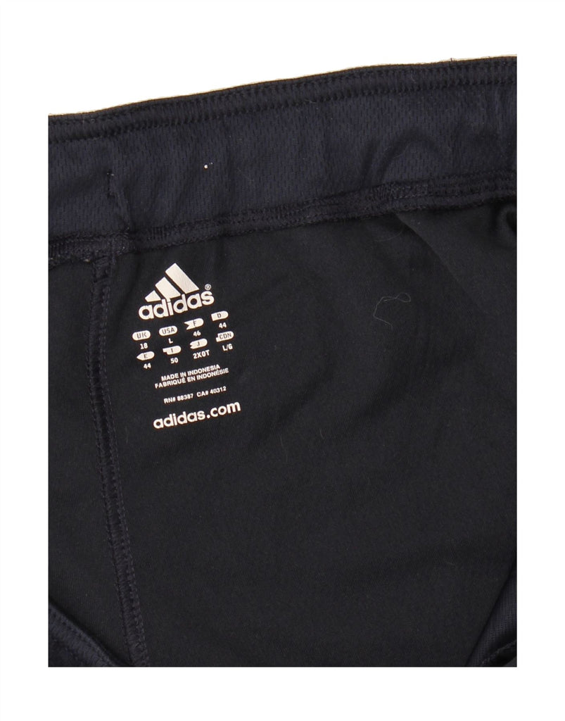 ADIDAS Womens Bermuda Sport Shorts UK 18 XL Navy Blue Vintage Adidas and Second-Hand Adidas from Messina Hembry 