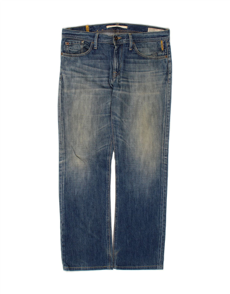 MELTIN' POT Mens Mark Straight Jeans W34 L31 Blue Cotton Vintage Meltin' Pot and Second-Hand Meltin' Pot from Messina Hembry 