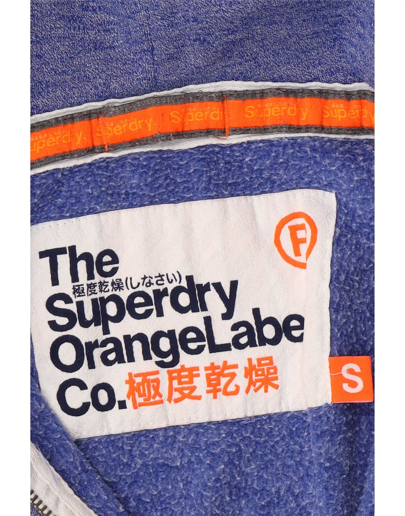 SUPERDRY Mens Zip Hoodie Sweater Small Blue Cotton Vintage Superdry and Second-Hand Superdry from Messina Hembry 