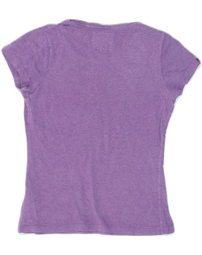 SUPERDRY Womens T-Shirt Top UK 12 Medium Purple Cotton | Vintage Superdry | Thrift | Second-Hand Superdry | Used Clothing | Messina Hembry 