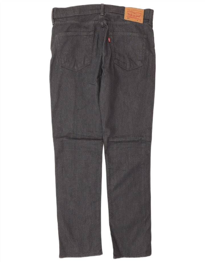 Levi's Mens 511 Slim Jeans W34 L32 Grey Cotton