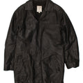 CONBIPEL Mens Leather Coat IT 46 Small Black Leather