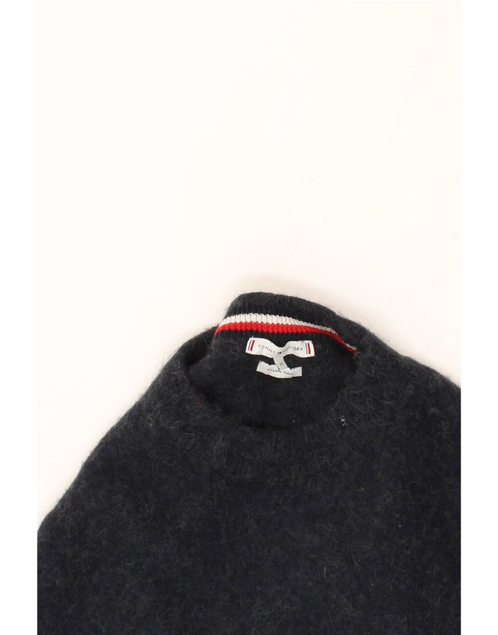 TOMMY HILFIGER Womens Crew Neck Jumper Sweater UK 14 Medium Navy Blue Vintage Tommy Hilfiger and Second-Hand Tommy Hilfiger from Messina Hembry 