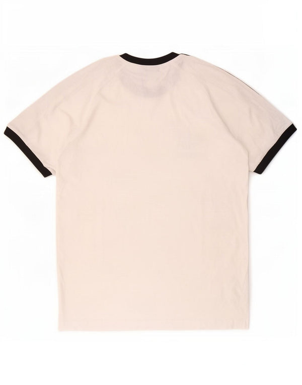 Adidas Mens T-Shirt Top Large White Cotton