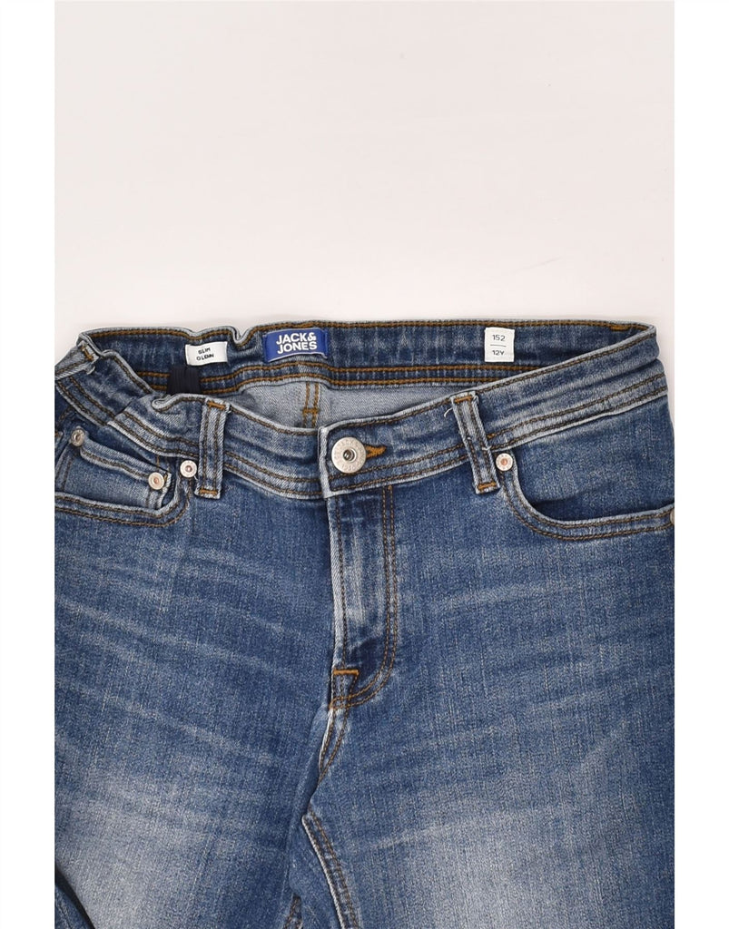 JACK & JONES Boys GLENN Slim Jeans 11-12 Years W26 L28  Blue Cotton | Vintage Jack & Jones | Thrift | Second-Hand Jack & Jones | Used Clothing | Messina Hembry 