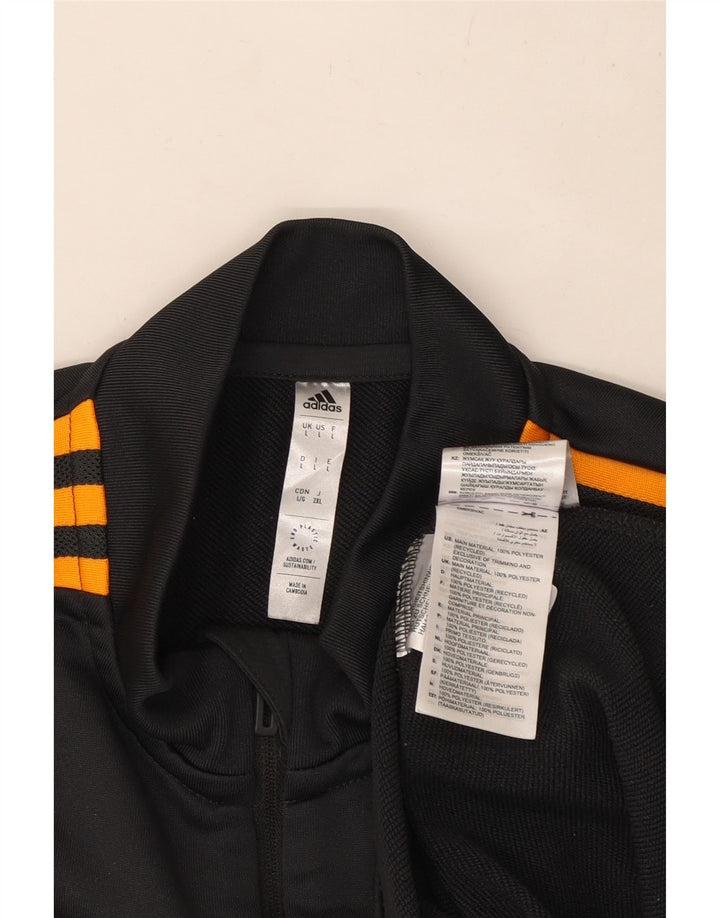 Adidas Mens Leeds United FC Graphic Pullover Tracksuit Top Large Grey