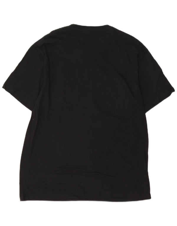 Hard Rock Cafe Mens Prague Graphic T-Shirt Top Large Black Cotton