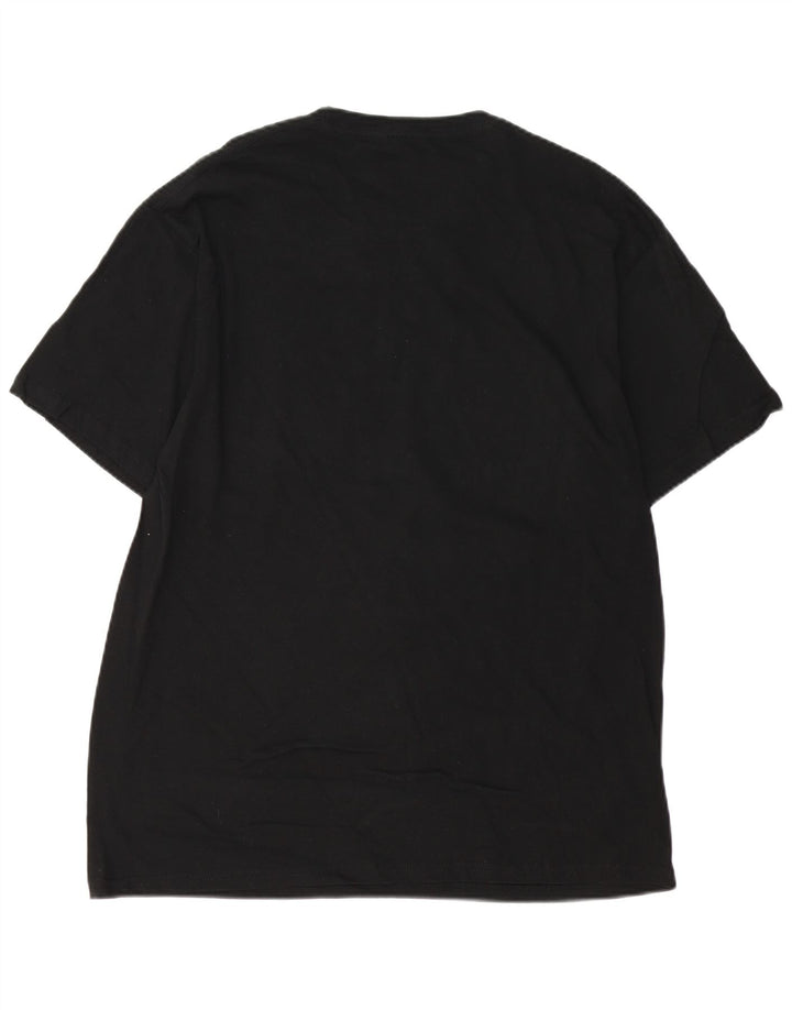 Hard Rock Cafe Mens Prague Graphic T-Shirt Top Large Black Cotton