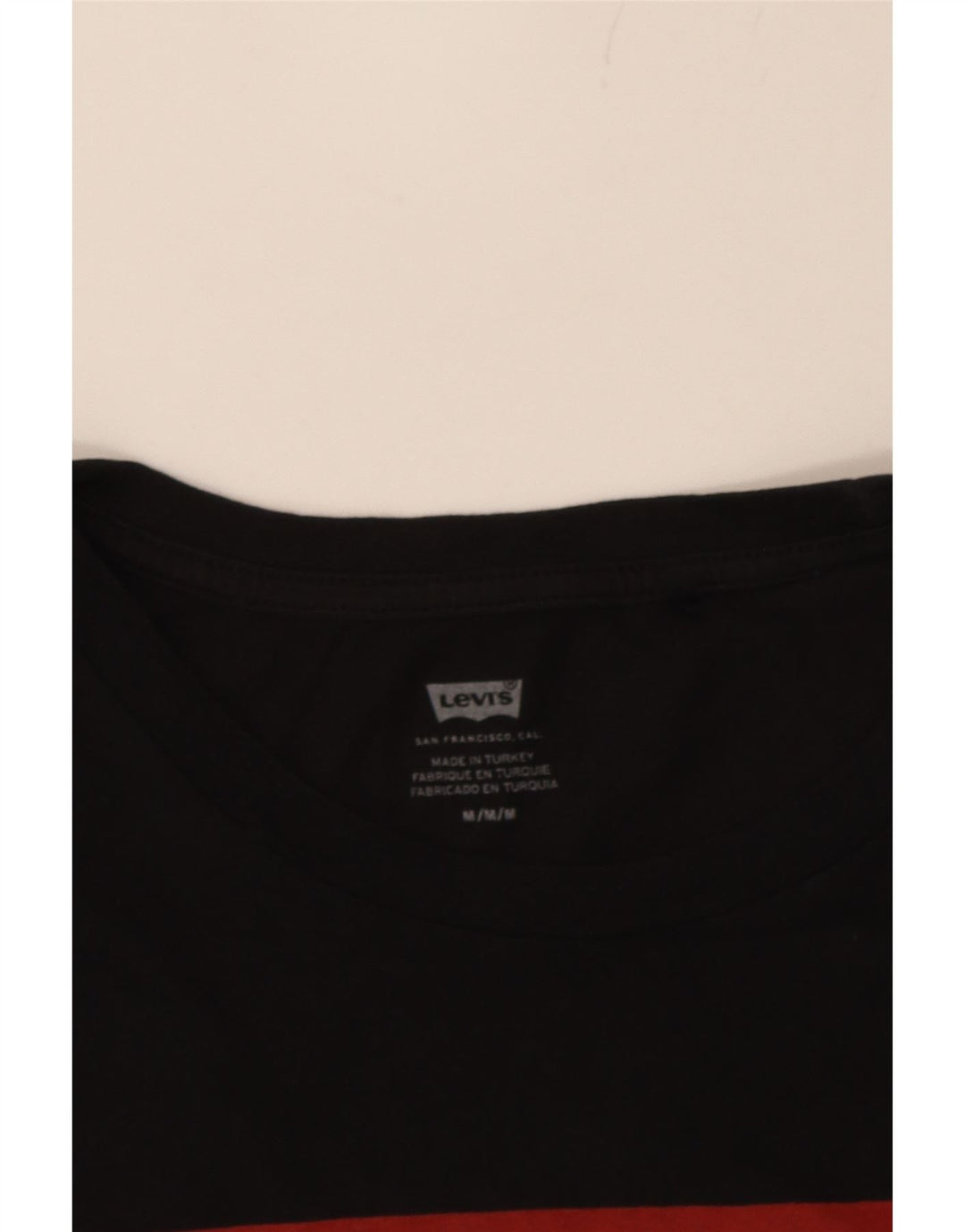 LEVI'S Womens Graphic T-Shirt Top UK 14 Medium Black Cotton Vintage Levi's and Second-Hand Levi's from Messina Hembry 