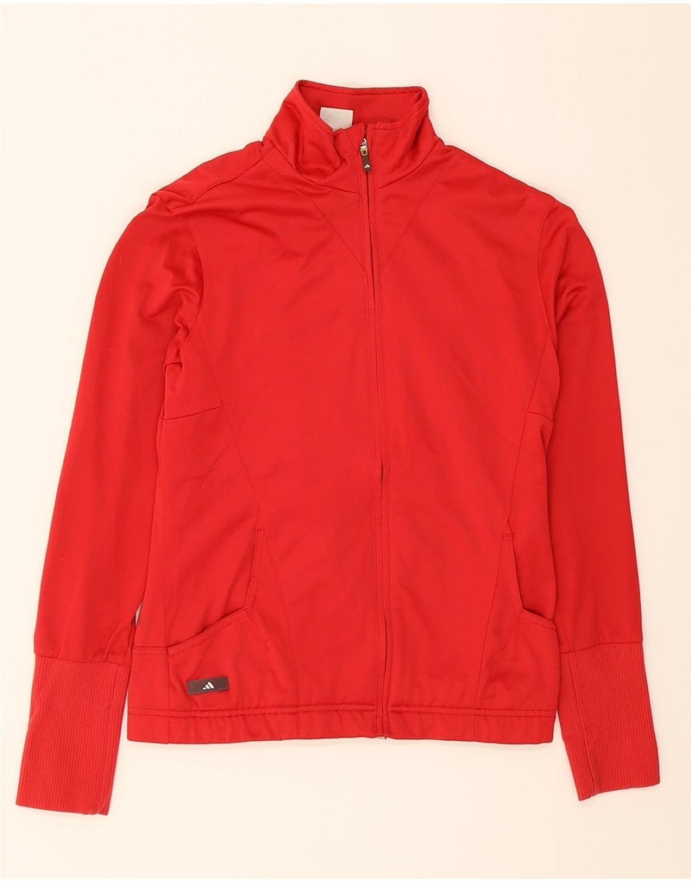 ADIDAS Womens Clima 365 Tracksuit Top Jacket UK 14 Medium Red