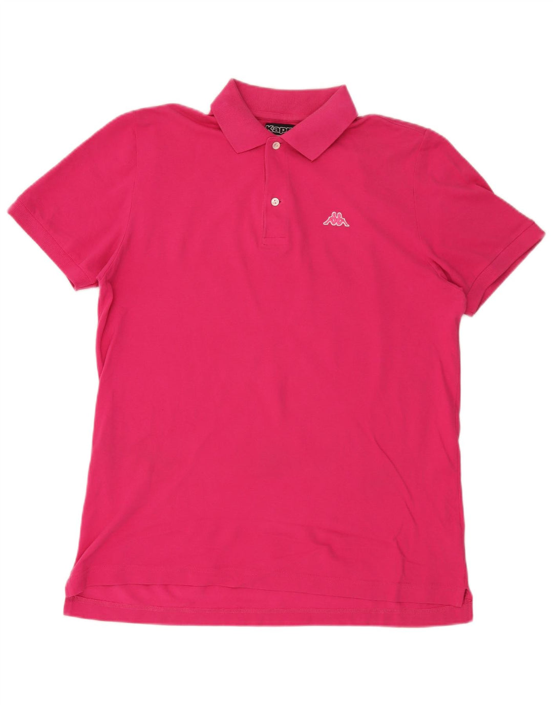 Kappa Mens Polo Shirt Large Pink Cotton