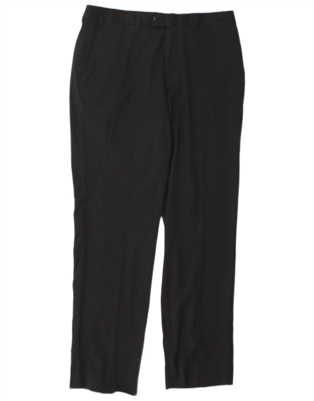 Zara Mens Straight Suit Trousers EU 44 Large W34 L32 Black Polyester