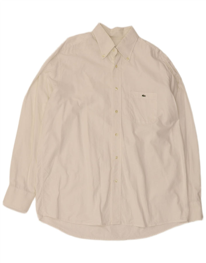 Lacoste Mens Shirt Size 43 Large White Cotton