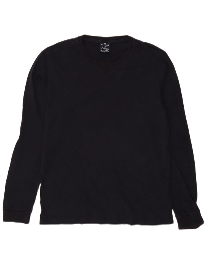 Champion Mens Top Long Sleeve Large Navy Blue