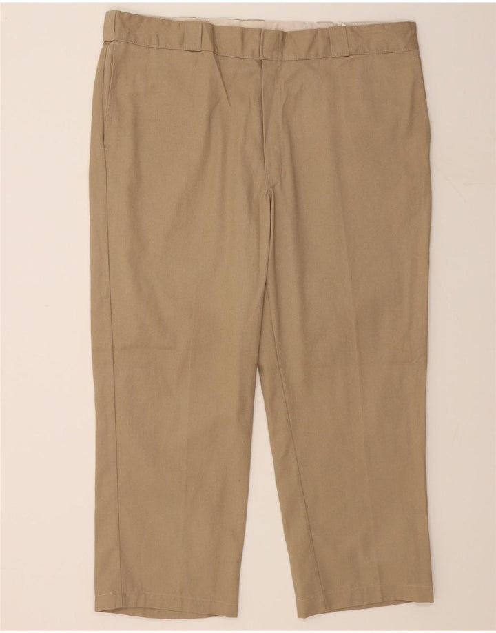 DICKIES Mens 874 Straight Cropped Trousers W42 L27 Beige Polyester Vintage Dickies and Second-Hand Dickies from Messina Hembry 
