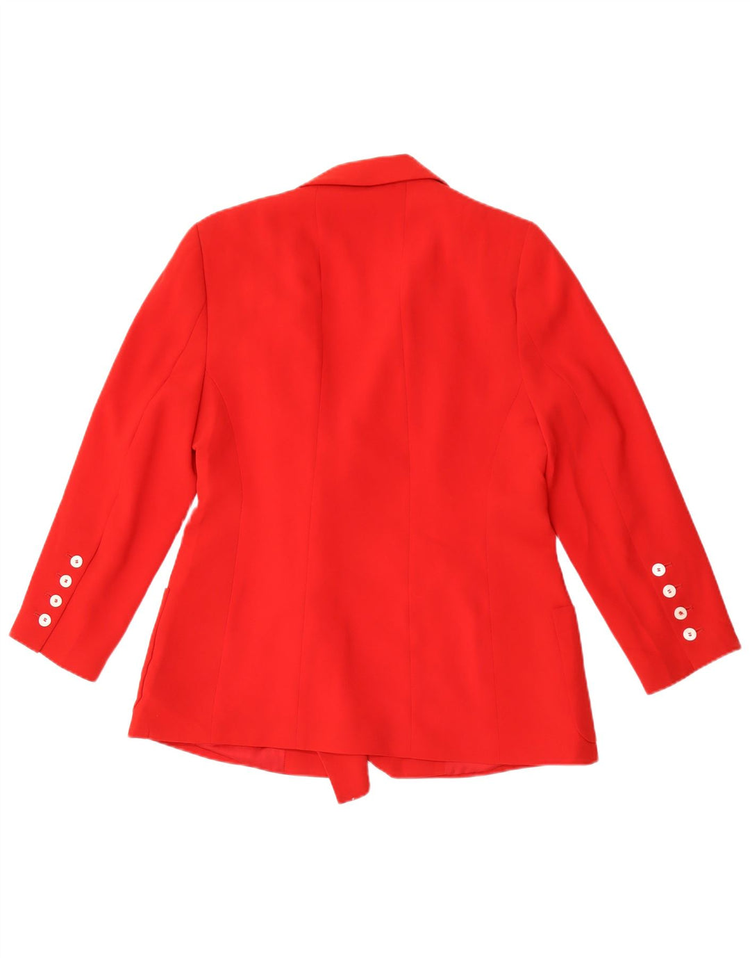 Zara Womens Double Breasted Blazer Jacket UK 14 Large Red Polyester