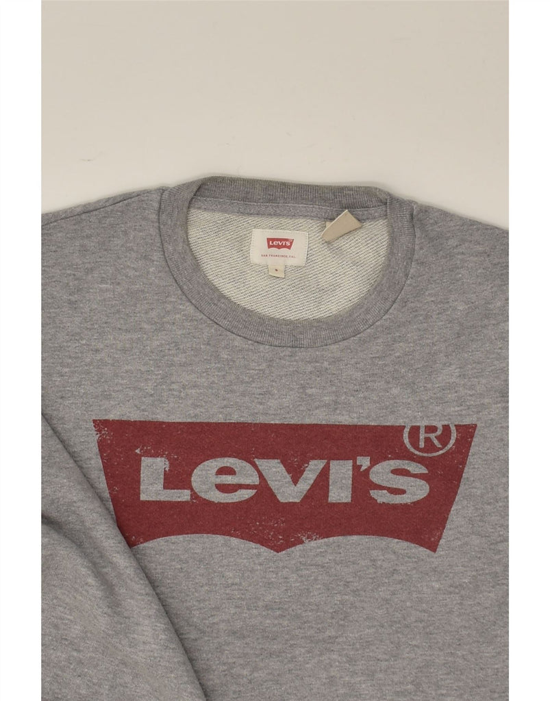 LEVI'S Mens Graphic Sweatshirt Jumper Small Grey Cotton | Vintage Levi's | Thrift | Second-Hand Levi's | Used Clothing | Messina Hembry 