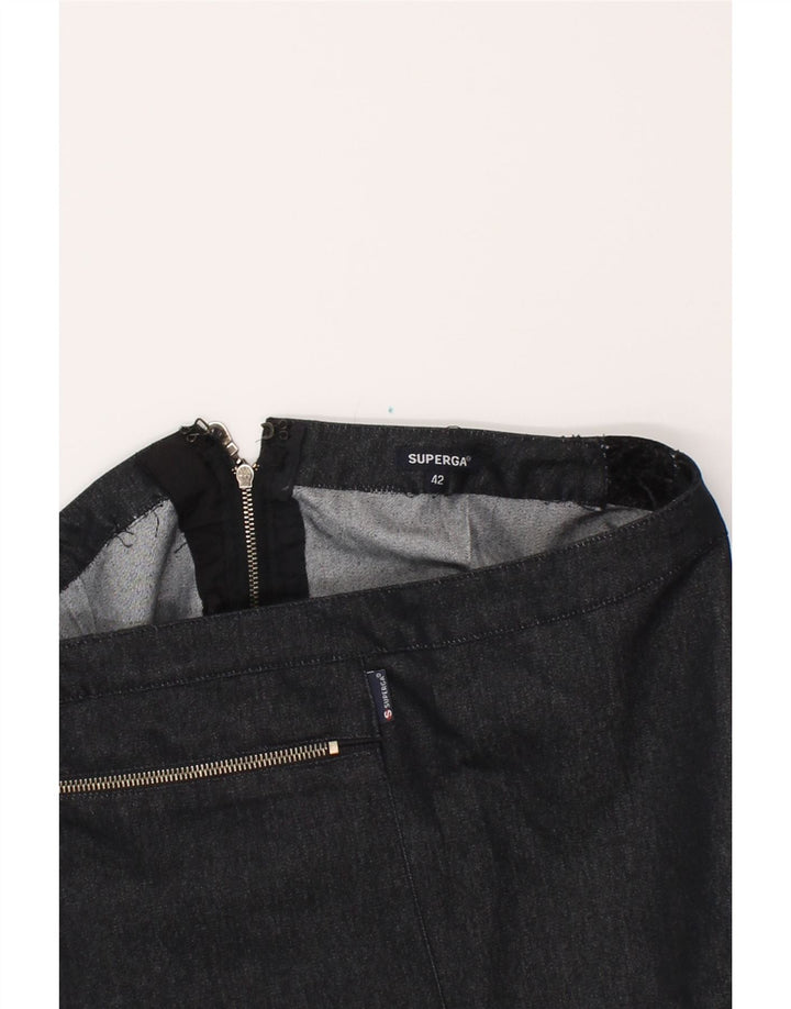 SUPERGA Womens Denim Skirt IT 42 Medium W30 Navy Blue Vintage Superga and Second-Hand Superga from Messina Hembry 