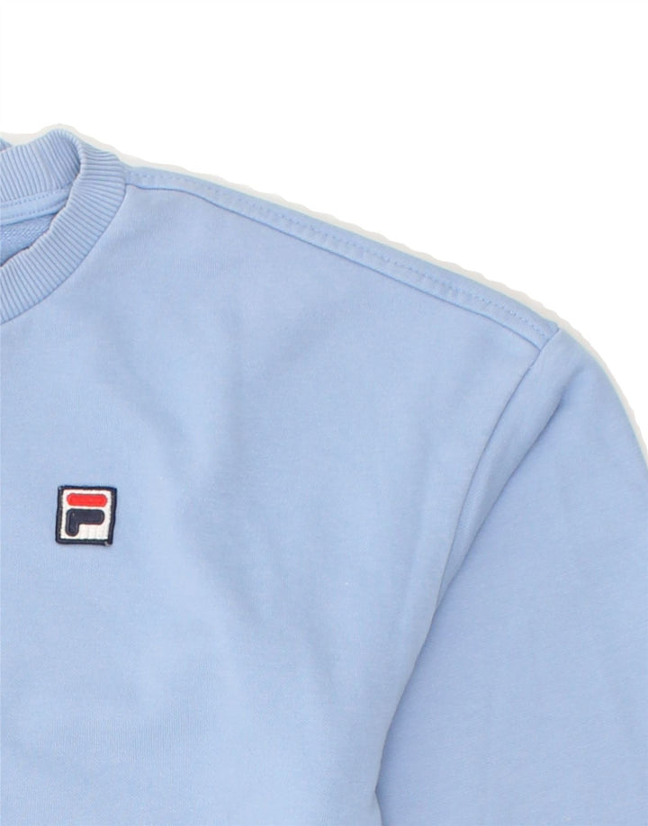 FILA Womens Sweatshirt Jumper UK 8 Small Blue Cotton Vintage Fila and Second-Hand Fila from Messina Hembry 