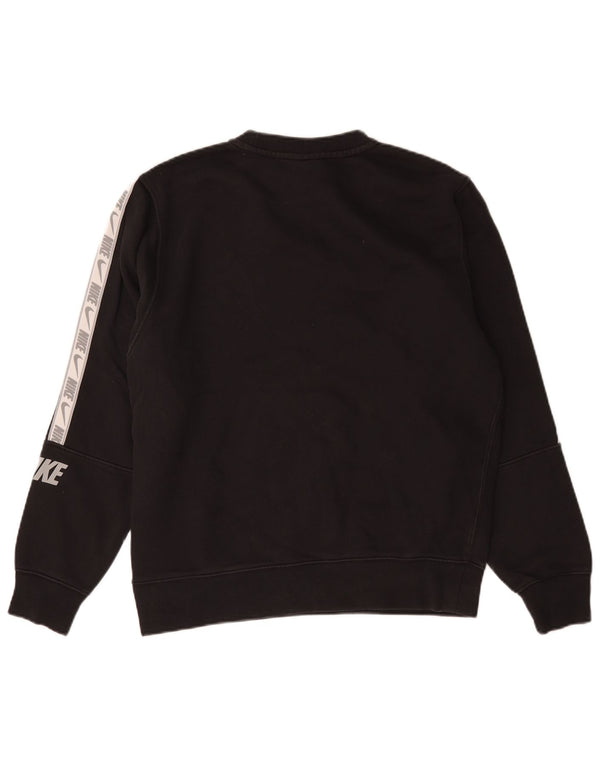 Nike Mens Graphic Standard Fit Sweatshirt Jumper Small Black Colourblock