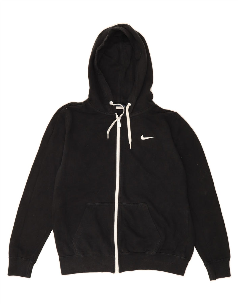 NIKE Womens Zip Hoodie Sweater UK 16 Large Black Cotton Vintage Nike and Second-Hand Nike from Messina Hembry 