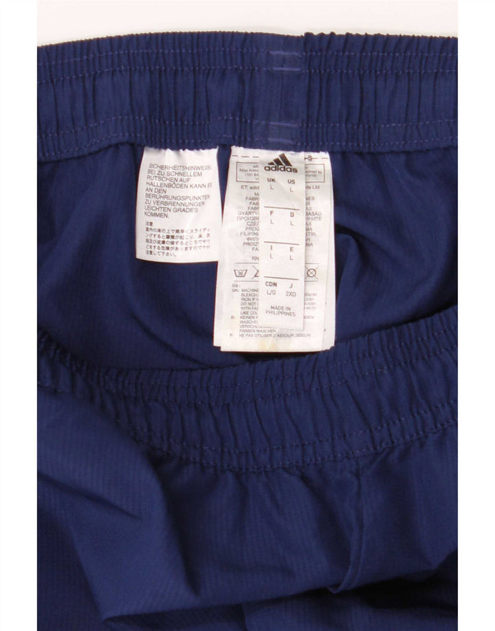 Adidas Mens Climalite Tracksuit Trousers Large Navy Blue Polyester