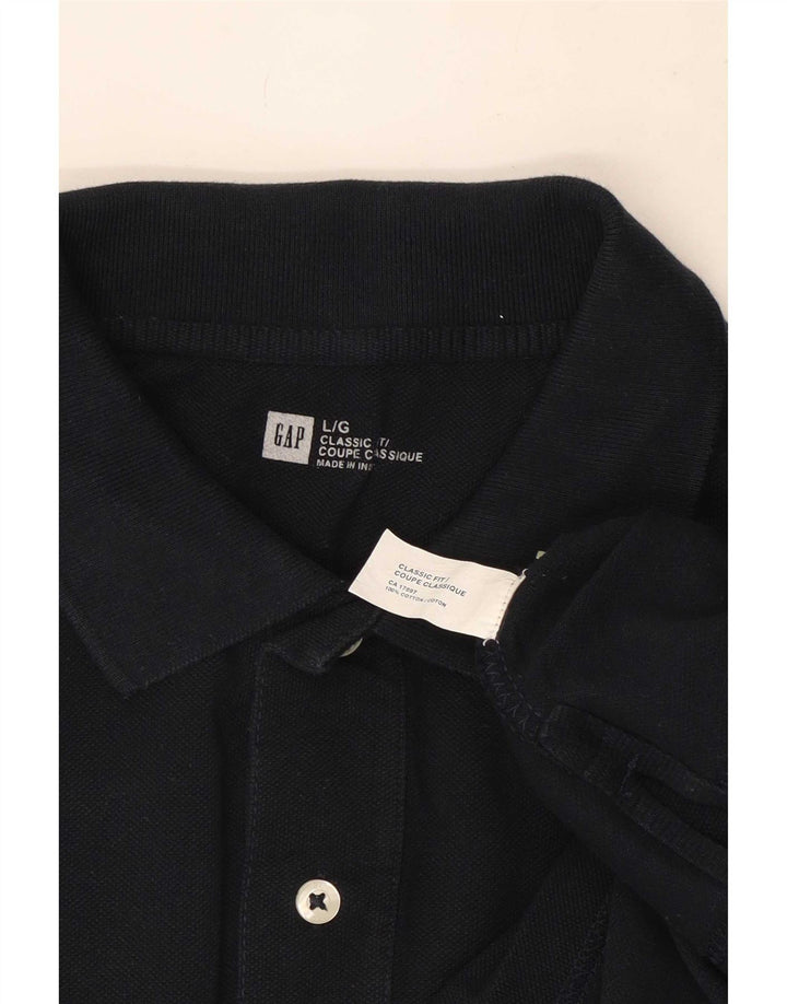 Gap Mens Classic Fit Polo Shirt Large Navy Blue Cotton