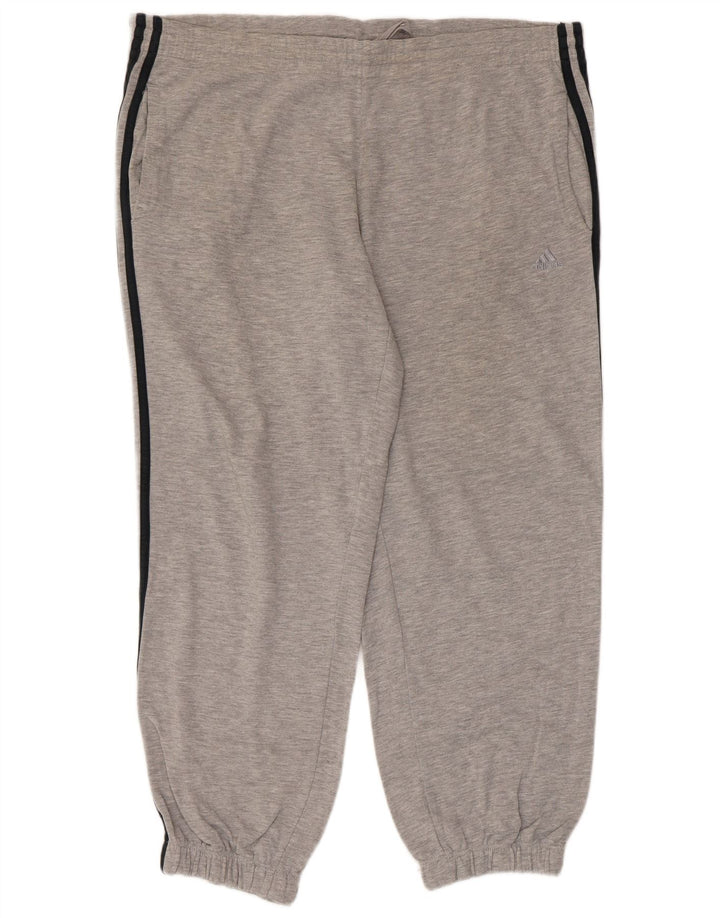 Adidas Mens Tracksuit Trousers Joggers Large Grey Cotton
