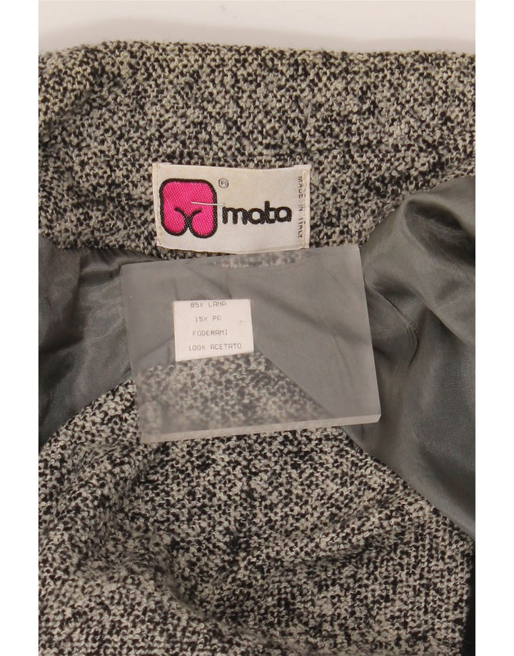 Vintage Womens 2 Button Blazer Jacket IT 48 XL Grey Flecked Wool