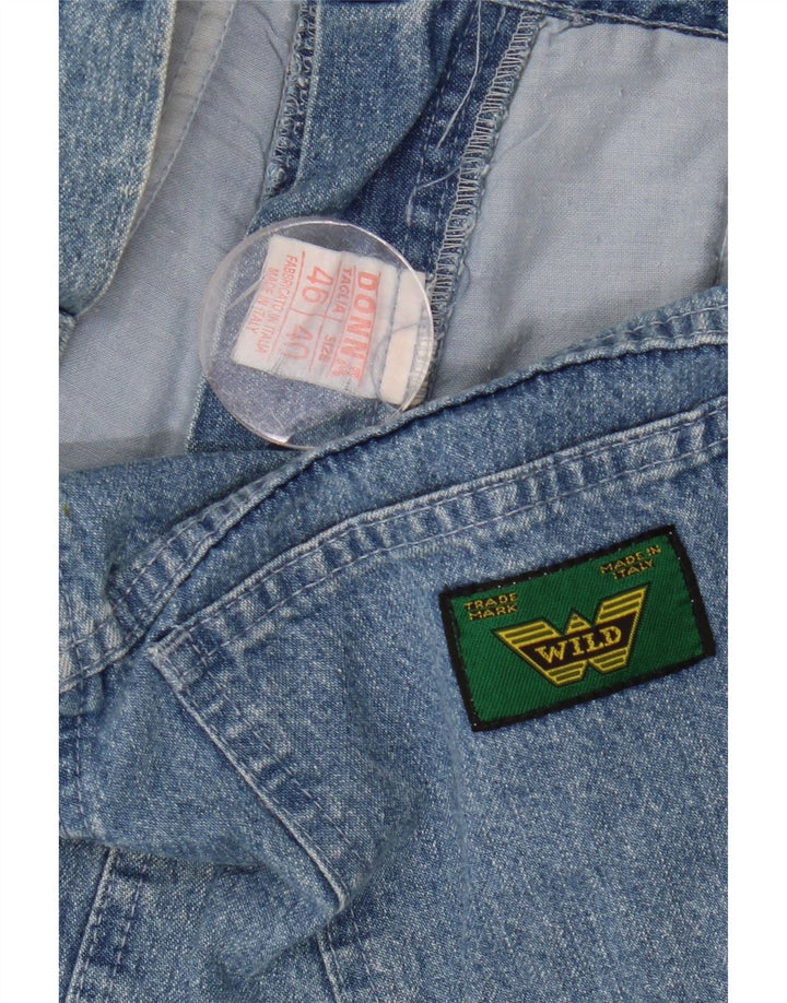 Wild Womens Denim Skirt IT 40 Small W28 Blue Cotton